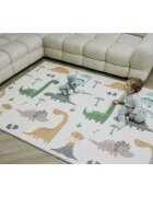 FreeON Covoras de joaca Magic Dino multicolor cu doua fete pliabil 200x150 cm