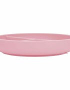 FreeON Farfurie compartimentata rotunda cu ventuza si 3 compartimente silicon 6-36 luni pink