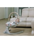FreeON Leagan balansoar Elite Beige cu 12 melodii 5 viteze de balansare si 3 pozitii de reglare a spatarului