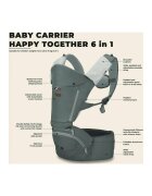 FreeON Marsupiu cu scaunel 6 in 1 Easy Mode Grey