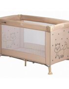 FreeON Patut pliabil pentru copii Nap Beige cu un nivel 120x60 cm