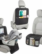 FreeON Protectie scaun auto bancheta si spatar cu organizator 3 in 1 123x48.5 cm negru