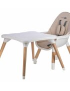 FreeON Scaun de masa Eos Beige 3 in 1 multifunctional cu tavita reglabila si detasabila conform cu standardul european de securitate