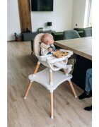FreeON Scaun de masa Eos Beige 3 in 1 multifunctional cu tavita reglabila si detasabila conform cu standardul european de securitate