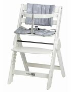 FreeON Scaun de masa Finny Fold White 6 luni-15 kg reglabil pe inaltime pernuta pliabil