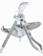 FreeON Scaun de masa si balansoar 2 in 1 Oli Deluxe Beige transformabil multifunctional cu melodii de leagan 0 luni+