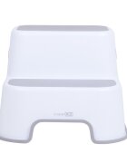 FreeON Scaunel inaltator WC cu doua trepte si suprafata antiderapanta White Grey