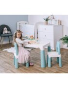FreeON Set masuta si doua scaune pentru copii Neo cu doua sertare verde