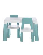 FreeON Set masuta si doua scaune pentru copii Neo cu doua sertare verde