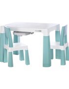 FreeON Set masuta si doua scaune pentru copii Neo cu doua sertare verde