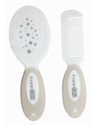 FreeON Set perie si pieptene din peri naturali 0 luni+ White