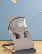 FreeON Sezlong balansoar Serene pana la 9 kg cu centura in 3 puncte spatar reglabil in 3 etape cu bara de jucarii 70 x 45 x 56 cm 0 luni+ beige