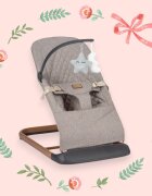 FreeON Sezlong balansoar Serene pana la 9 kg cu centura in 3 puncte spatar reglabil in 3 etape cu bara de jucarii 70 x 45 x 56 cm 0 luni+ beige