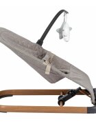 FreeON Sezlong balansoar Serene pana la 9 kg cu centura in 3 puncte spatar reglabil in 3 etape cu bara de jucarii 70 x 45 x 56 cm 0 luni+ grey