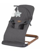 FreeON Sezlong balansoar Serene pana la 9 kg cu centura in 3 puncte spatar reglabil in 3 etape cu bara de jucarii 70 x 45 x 56 cm 0 luni+ grey