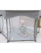 FreeON Tarc de joaca in forma de hexagon pliabil cu geanta de transport 117x74 cm Grey