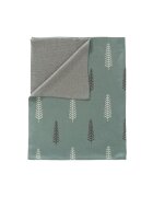 Fresk Patura Fine Knitted din bumbac organic 80x100 cm Forest