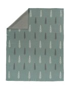 Fresk Patura Fine Knitted din bumbac organic 80x100 cm Forest