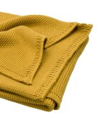 Fresk Patura impletita din bumbac organic 80x100 cm galben-mustar