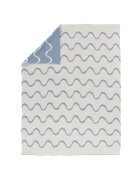 Fresk Patura impletita fin din bumbac organic 80x100 cm model Waves