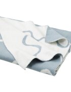 Fresk Patura impletita fin din bumbac organic 80x100 cm model Waves