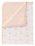 Fresk Paturica bebelusi din bumbac organic Swan peach pale 80x100 cm