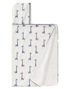 Fresk Prosop cu gluga 100 bumbac organic Giraf indigo blue 100x75 cm