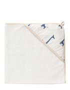 Fresk Prosop cu gluga 100 bumbac organic Giraf indigo blue 75x75 cm