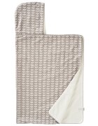 Fresk Prosop cu gluga 100 bumbac organic Leaves grey 100x75 cm