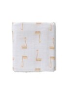 Fresk Set 2 paturici muselina de infasat din bumbac organic Swan peach pale 120x120 cm