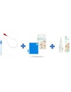 FridaBaby Kit aspirator nazal 3 in 1 cu spray cu apa de mare si 10 filtre igienice transparent