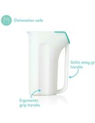 FridaBaby Recipient de clatire control The Flow Rinser 2 moduri de turnare protectie ochi si urechi maner ergonomic compatibila cu masina de spalat vase Alb