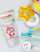 Friendly Organic Pasta de dinti pentru copii cu aroma de zmeura 50 ml
