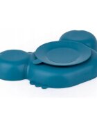 Giligums Farfurie Crab Premium din silicon fara BPA 6 luni+ albturcoaz
