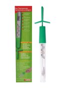 Gima Termometru clasic New Ecological Oval cu Galinstan din sticla fara mercur fara baterii cu agitator alb