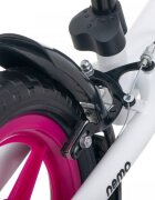 Gimme Bicicleta copii fara pedale Nemo Pink 11 inch de la 2 ani inaltimea recomandata 85-110 cm roti din material EVA rezistent ghidon si scaun reglabile pe inaltime frana de mana inaltime sezut 32-48 cm