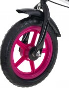 Gimme Bicicleta copii fara pedale Nemo Pink 11 inch de la 2 ani inaltimea recomandata 85-110 cm roti din material EVA rezistent ghidon si scaun reglabile pe inaltime frana de mana inaltime sezut 32-48 cm