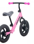 Gimme Bicicleta copii fara pedale Teddy Pink 11 inch roti din spuma EVA varsta 3-6 ani inaltimea de 85-110 cm cadru usor din otel inaltime sezut reglabila 30-41 cm ghidon reglabil