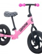 Gimme Bicicleta copii fara pedale Teddy Pink 11 inch roti din spuma EVA varsta 3-6 ani inaltimea de 85-110 cm cadru usor din otel inaltime sezut reglabila 30-41 cm ghidon reglabil
