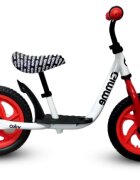 Gimme Bicicleta copii fara pedale Viko Red 11 inch varsta 3-6 ani inaltimea de 85-100 cm roti din material EVA rezistent inaltime sezut reglabila 30-42 cm sarcina maxima de pana la 30 kg