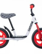 Gimme Bicicleta copii fara pedale Viko Red 11 inch varsta 3-6 ani inaltimea de 85-100 cm roti din material EVA rezistent inaltime sezut reglabila 30-42 cm sarcina maxima de pana la 30 kg
