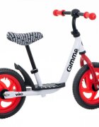 Gimme Bicicleta copii fara pedale Viko Red 11 inch varsta 3-6 ani inaltimea de 85-100 cm roti din material EVA rezistent inaltime sezut reglabila 30-42 cm sarcina maxima de pana la 30 kg