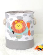 Ginger Home Cos pliabil pentru jucariihaine cu manere Lion