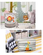 Ginger Home Cos pliabil pentru jucariihaine cu manere Lion