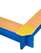 Ginger Home Cutie de nisip pentru copii Blue cu copertina reglabila si impermeabila tratata cu protectie UV30 117x117 cmCapacitate de incarcare 200 kgcolturi cu protectii din plastic