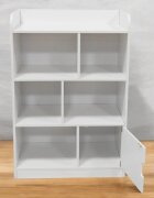 Ginger Home Dulap organizator din MDF Alb pentru jucarii si carticu 4 niveledulapiorcolturi si margini rotunjiteprotectie anti-inclinarepotrivita pentru copii pentru camera de zi camera pentru copiidormitorcoridor