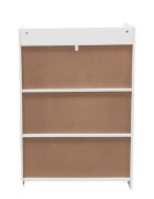 Ginger Home Dulap organizator din MDF Alb pentru jucarii si carticu 4 niveledulapiorcolturi si margini rotunjiteprotectie anti-inclinarepotrivita pentru copii pentru camera de zi camera pentru copiidormitorcoridor