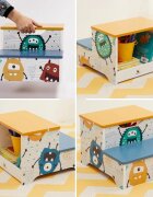 Ginger Home Inaltator cu doua trepte si spatiu depozitare din lemn MDF Monster