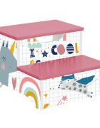 Ginger Home Inaltator cu doua trepte si spatiu depozitare din lemn MDF Super Girl