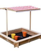 Ginger Home Ladita de nisip pentru copii cu copertina RosuAlb reglabila si impermeabila tratata cu protectie UV30 117x117 cmCapacitate de incarcare 200 kg